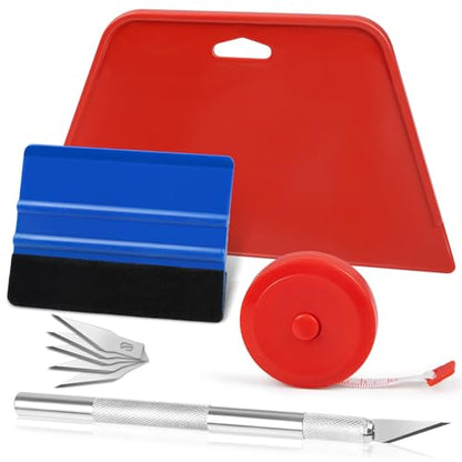WRAPXPERT Wallpaper Tools, Wallpaper Smoothing Tool Kits, Peel and Stick Wallpaper Installation Kit for Contact Paper Smooth Applying, Vinyl Backsplash Tile, Window Film - color: Basic-r