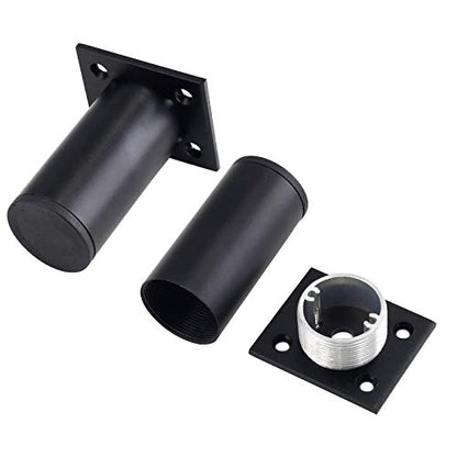 4-Pack Adjustable Aluminum Alloy Furniture Legs 3" Height Black - color: Black, size: 3 Inch