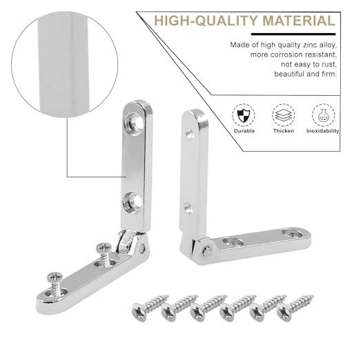 12 Pcs Jewelry Box Hinges, Silver - color: Silver
