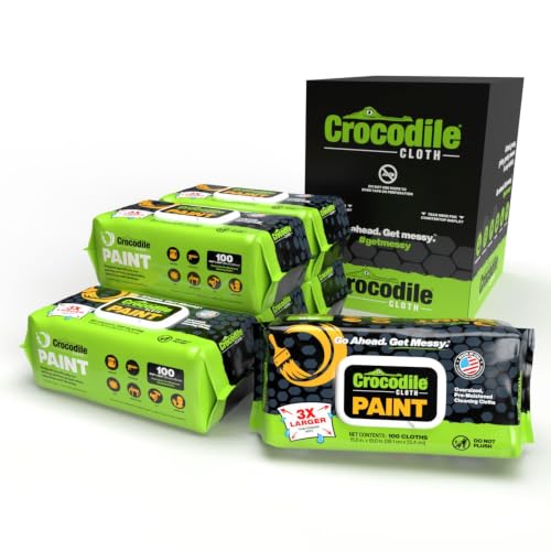 Crocodile Cloth Paint Prep & Cleanup Wipes, 6 Packs, 600 Count - size: 100 Count (Pack of 6)