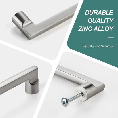 AVICCI 10 Pack Cabinet Pulls 10 Pack 7.5"/192mm Brushed Nickel Kitchen Cabinet Handles Modern Pulls for Dresser Drawers,Cabinet Hardware Cabinet pulls - color: Brushed Nickel, size: 7.5"(192mm)Hole Center-5Pcs