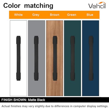 VEHCIL 20 Pack Square Matte Black Cabinet Pulls, 7 Inch(178mm) Hole Centers Kitchen Cabinet Handles Drawer Pulls Kitchen Hardware for Cabinets,Cupboard Closet Bathroom Dresser, Solid Zinc Alloy - color: Matte Black, size: 7 Inch Hole Centers Pull