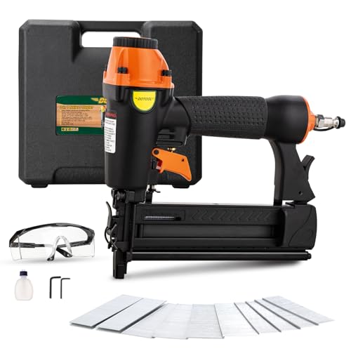 DOTOOL Pneumatic Brad Nailer,18 Gauge, 2 in 1 Air Nail Gun Staple Gun - color: Black