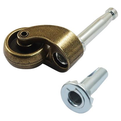 BokWin 1 Inch Swivel Stem Ball Caster Wheel, 4 Pack, Antique Brass