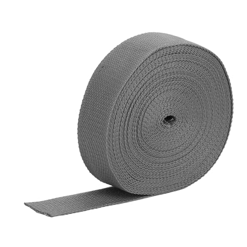 1 Inch Cotton Webbing, 12 Yards Webbing Straps for Bags Handles, Dark Grey - color: Grey, size: 1 Inch