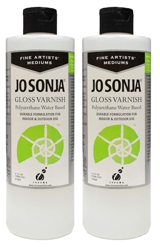 Jo Sonja Polyurethane Gloss Varnish 16oz Bottle - Two Pack - size: 16oz - 2 Pack
