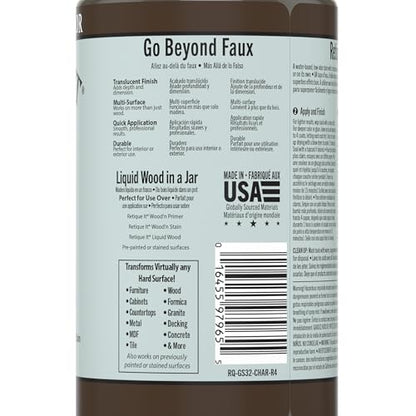 Water-Based Gel Stains by Retique It (32oz Stain, 45 Charcoal) - color: 45 Charcoal, size: 32oz Stain