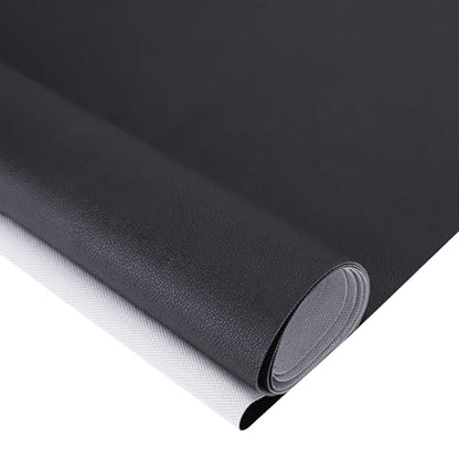 Faux Leather, Marine Vinyl PVC Leather for DIY Upholstery, Sofa Car Boat Seat Repair, Waterproof & Easy to Clean, Black (2 Yd 55x72 Inch) - color: Black, size: 2Yd (55x72inch)