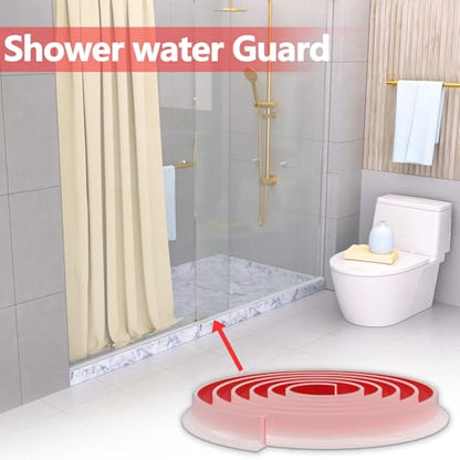 Raycity Silicone Shower Threshold Water Dam Barrier, 39 Inch, Clear - color: Transparent, style: 39Inch
