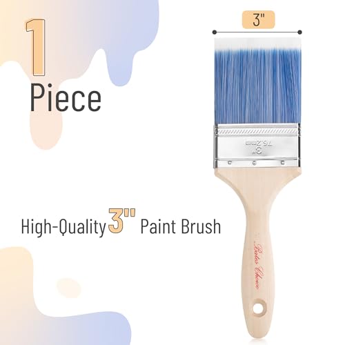 Bates- Paint Brushes, 3-Inch, 1 Pack, Treated Wood Handle, Paint Brushes for Walls - color: Wood Handle, size: 1 Pack, 3"