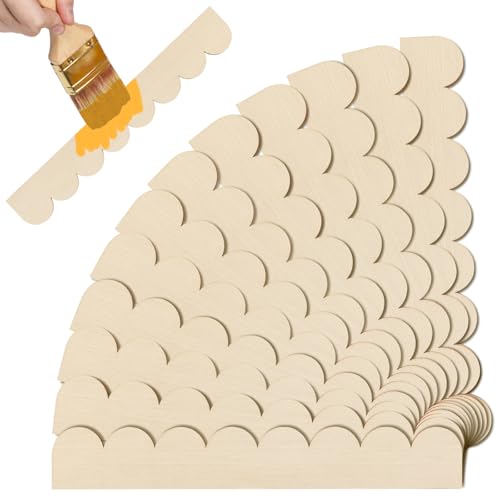 Scalloped Wood Trim Decorative Scallop Trim, 12 Pack - size: 15.74 X 2.36 Inch