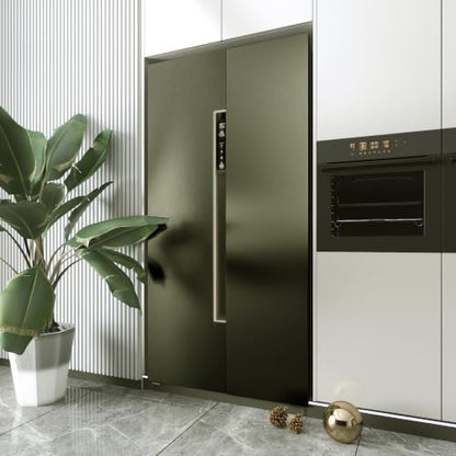 LACHEERY 16"x276" Brushed Stainless Steel Contact Paper Peel and Stick Kitchen Contact Paper Waterproof Heat Resistant Removable Bronze Metallic Peel and Stick Wallpaper Roll for Stove Fridge Film - color: 4.Bronze, size: 15.8" x 276"