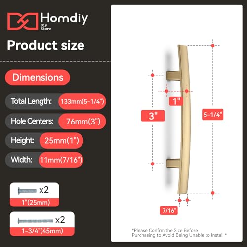 homdiy 5 Pack Champagne Bronze Cabinet Pulls, Solid Zinc Alloy, 3 Inch CC - color: Champagne Bronze, size: 3 Inch Hole Center