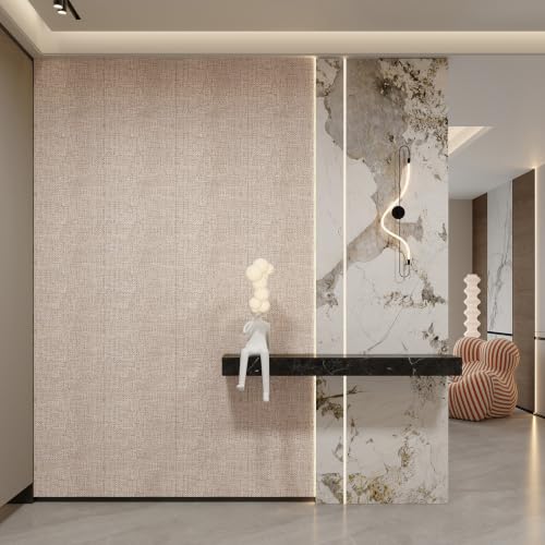Yutianli 3D Wall Panel Peel and Stick Soundproof Foam Linen Wall Cloth Yellow 16.7"x118" Self-Adhesive Decorative Wallpaper Anti-Collision Wall Padding - color: Yellow
