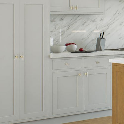 10 Pack Gold and Brushed Nickel Cabinet Knobs 2in Drawer Knobs Single Hole - color: Brushed Nickel&Gold