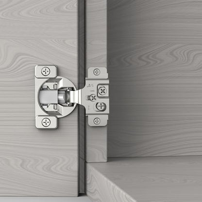 Furniware 20 Pieces 1/2" Overlay Soft Close Concealed Hinge, 105 Degree - color: 20 Pieces, size: 1/2"