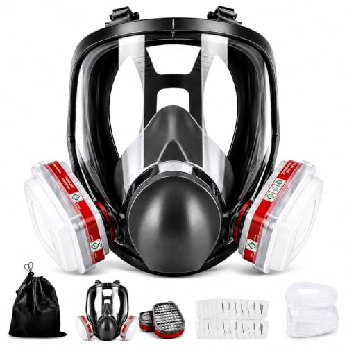 Avenor Full Face Mask with Replaceable Filters for DIY Painting & Cleaning