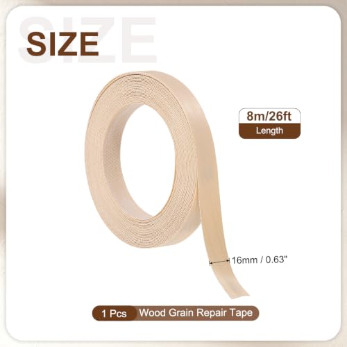 uxcell 0.6" x26 ft Veneer Edge Banding, Pre-Glued Iron on, Birch - color: Birch, size: 0.6" x 26 ft