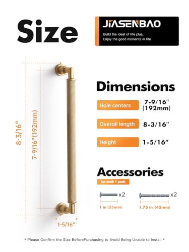 10 Pack Champagne Bronze Cabinet Pulls 7-9/16" Hole Center - color: Champagne Bronze, size: 7-9/16" (192mm) Hole Centers