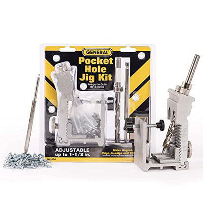 General Tools 854 Adjustable Pocket Hole Jig - style: 53 pcs. Adj. Jig Kit