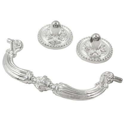 8 Pack 3.5" Hole Center Bail Pull Silver Drawer Handle - color: Silver(8 PCS), size: 3.5 Inch