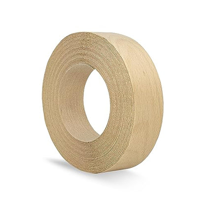 Birch Edge Banding 1-1/2 inch x 50 feet Wood Veneer Pre Glued Adhesive Edging Trim Band Tape Iron On Flexible Strip Roll Laminate Cabinate Countertop Furniture Shelf MDF Board Paintable Edgebanding - size: 1-1/2 in x 50 ft