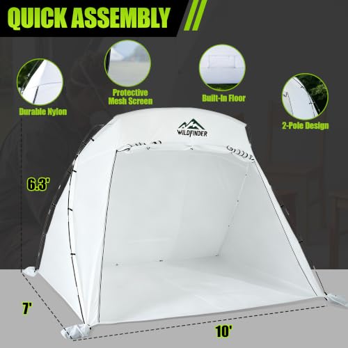 WildFinder Portable Paint Booth 10x7x6.3ft, Paint Tent for Spray Painting