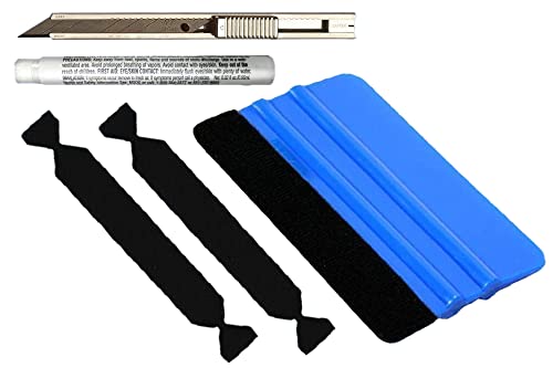 Complete Car Wrap Vinyl Tool Kit with 3M 94 Primer, 3M Squeegee with Replaceable Felt Edge Tips and Precision Cutting Knife Blade