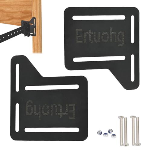 Ertuohg 2Pcs Bed Frame Brackets for Headboard, Headboard Adapter Kit, Bed Frame Adapter/Connector Plate, Adjustable Headboard Attachment for Metal Bed Frame