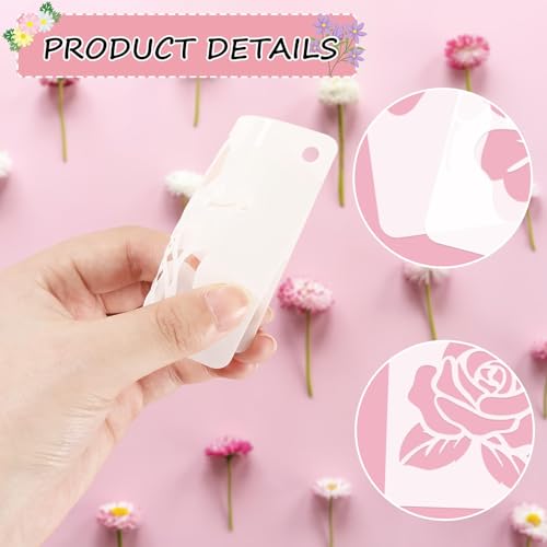 JULMELON 20 Pcs Flower Stencils for Painting on Wood Reusable Sunflower - style: Flower Stencils
