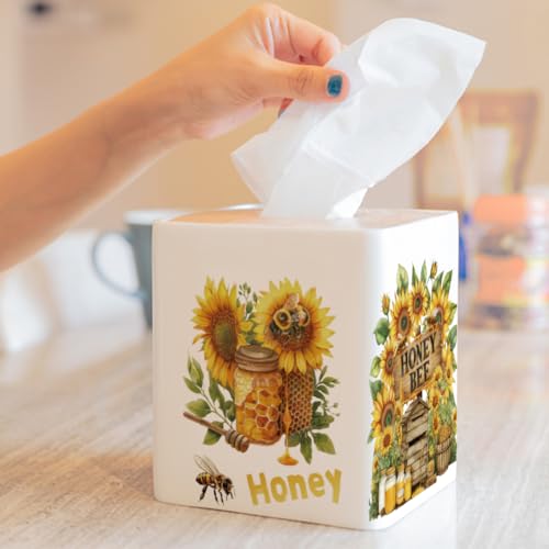 OLYCRAFT 3 Sheets Sunflower Rub on Transfers 6x12 Inch Wreath Bee Furniture Transfers Self-Adhesive Waterproof Transfer Beehive Rub on Decals for Wood Glass Porcelain Dressers Home Decor - style: Sunflower wreath