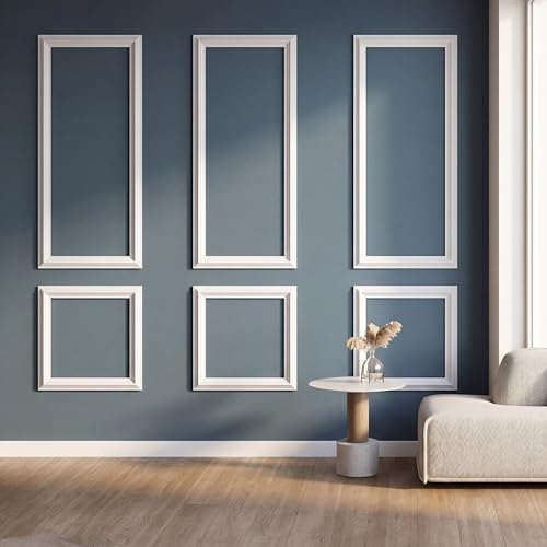 3 Set Panels Peel and Stick Premade Wainscoting Accent Wall Panels for Interior Wall Decor Easy DIY Build and Picture Frame Door Decor (54 x 24 + 24 x 24in) - color: 54 x 24 + 24 x 24in
