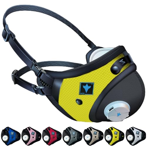 RZ Mask RZM3 - Patented Dust Mask w/ 99.9% Carbon Filtration, Anti Fogging, 360° Seal with 3 Straps, 50% Better Breathability - color: Yellow, size: Small