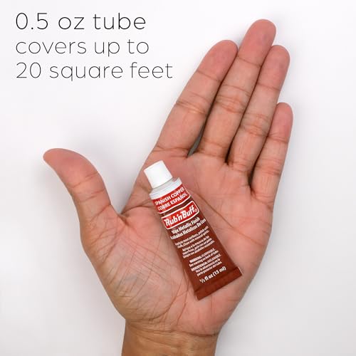 Amaco Rub and Buff Silver Spanish Copper 0.5oz/15ml Wax, Microfiber Cloth - color: Spanish Copper
