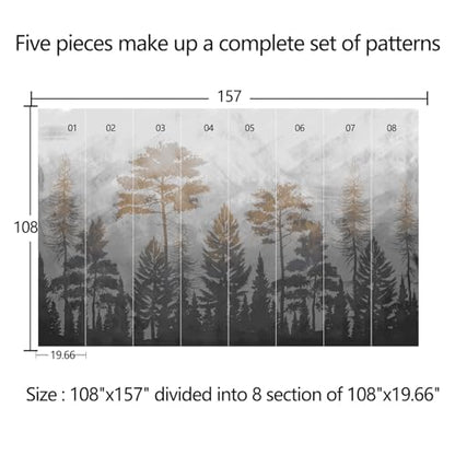 Abstract Forest Wallpaper Peel-and-Stick 108"x157" - color: ZZSL-01, size: 108"x157"
