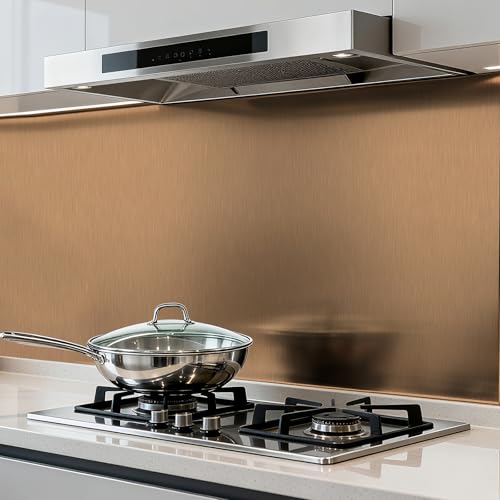 Brass Stainless Steel Contact Paper for Countertops Cabinets - color: Brass, size: 15.7" x 472"