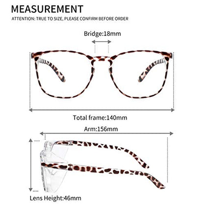 Alsenor Safety Glasses Anti Fog Goggles Protective Eyewear Blue Light Blocking Anti Dust UV Protection Glasses For Men Women (2 Pack(new-leopard+black-leopard)) - color: 2 Pack (New Leopard + Black Leopard)