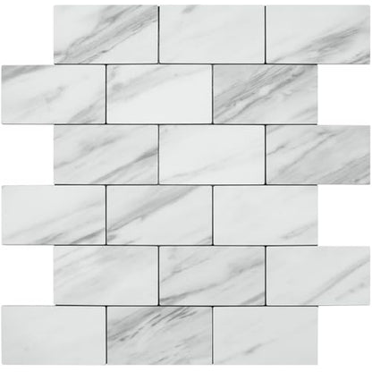 DICOFUN 1 Sheet White Stone Peel and Stick Backsplash Wall Tile, 12"x12" Thick PVC Subway Tile Backsplash for Kitchen and Bathroom - color: White Stone, size: 1 Sheet, 12"x12"x0.12"