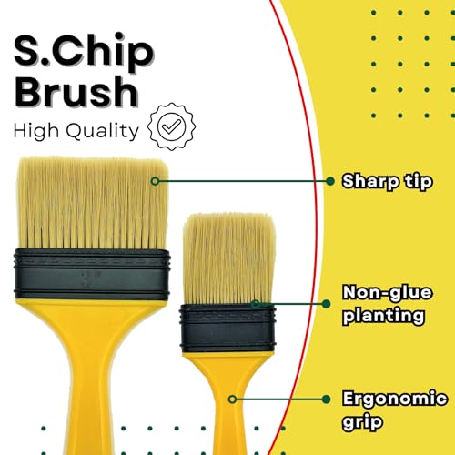 Not Chip Brush Set - 5pcs, 1, 1, 2, 2, 3 Inch, Never Lose Bristles - size: Multi Size, 5 pcs