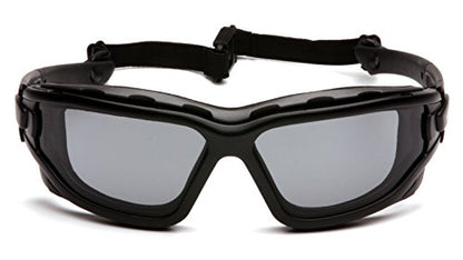 PYRAMEX I-Force Sporty Dual Pane Anti-Fog Goggle, Black Frame/Clear Anti-Fog Lens - color: Gray H2x Anti-fog Lens/ Black Frame