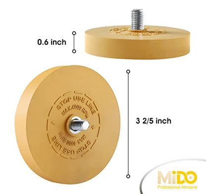 Eraser Wheel Decal Remover Tool Adhesive Remover for Cars with Pad & Adapter Graphics Removal Wheel - 1 Pack