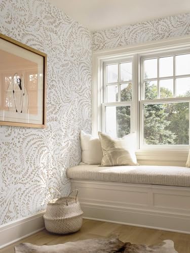 Boho Peel and Stick Wallpaper Beige Neutral Farmhouse Contact Paper - color: Beige Watercolor, size: 17.3" x 196"