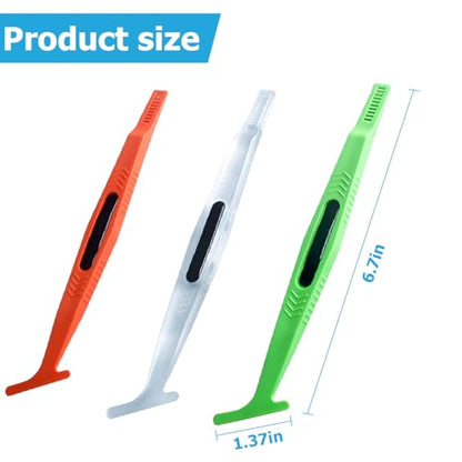 Zpana Car Micro Wrapping Squeegee Curves Set, 3PCS Flexible Vehicle Vinyl Slot Tint Tool Kit with Different Hardness, Universal Automotive Accessories for Film Installation Seal Tucking