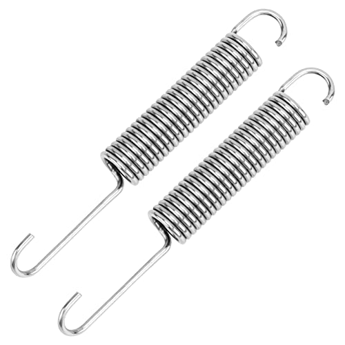 GUPO 4-1/4inch (2Pcs) Stainless Steel Replacement Recliner Sofa Chair Mechanism Tension Spring - Long Neck Hook Style