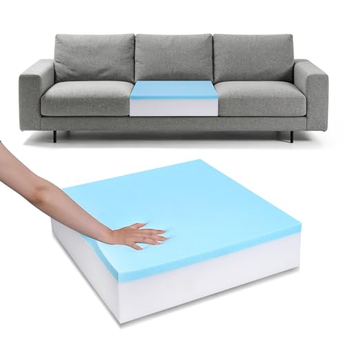 Upholstery Foam 22"x22" – 6“ Thick Couch Cushion Replacement, Cut to Size - size: 22''x22''x6''