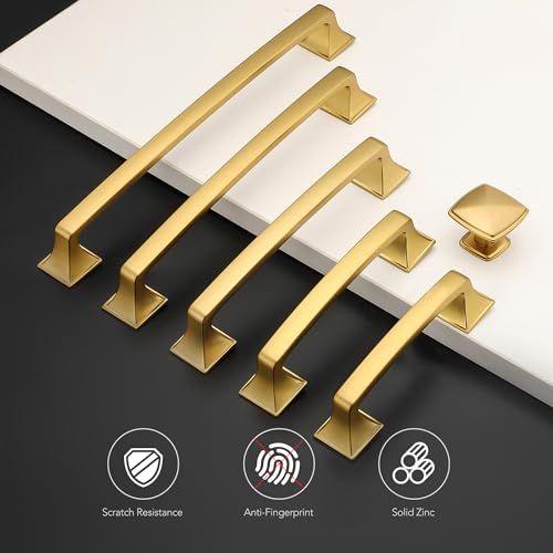 30 Pack Kitchen Cabinet Handles 3 Inch Hole Center Gold Cabinet Pulls - color: Gold, size: 3 Inch Hole Centers