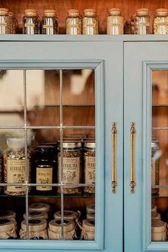 5 Inch Antique Brass Cabinet Pulls 10 Pack French Style P2408 - color: Antique Brass, size: 5" Hole Centers-10 Pcs