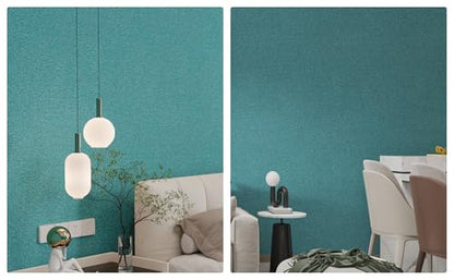 Fabric Grasscloth Texture Self-Adhesive Wallpaper Linen Peel and Stick Wallpaper Easy to Apply Removable Easy to Clean for Bedroom Livingroom Cabinet 16.5inx236.2in -Green - color: Green