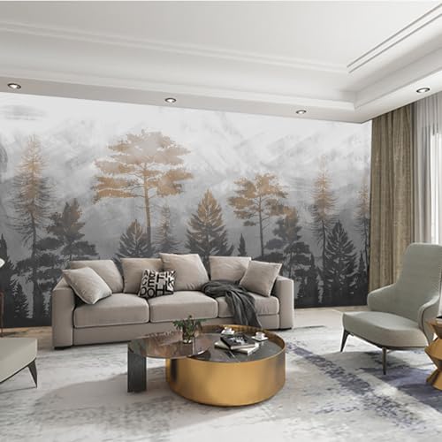 Abstract Forest Wallpaper Peel-and-Stick 85"x118" - color: ZZSL-01, size: 85"x118"