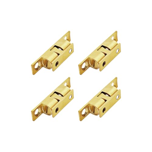 4PCS 50mm Double Ball Cabinet Catches, Bronze Roller Door Latch for Kitchen Cupboard Furniture Closet Quiet Close Design - size: 50mm